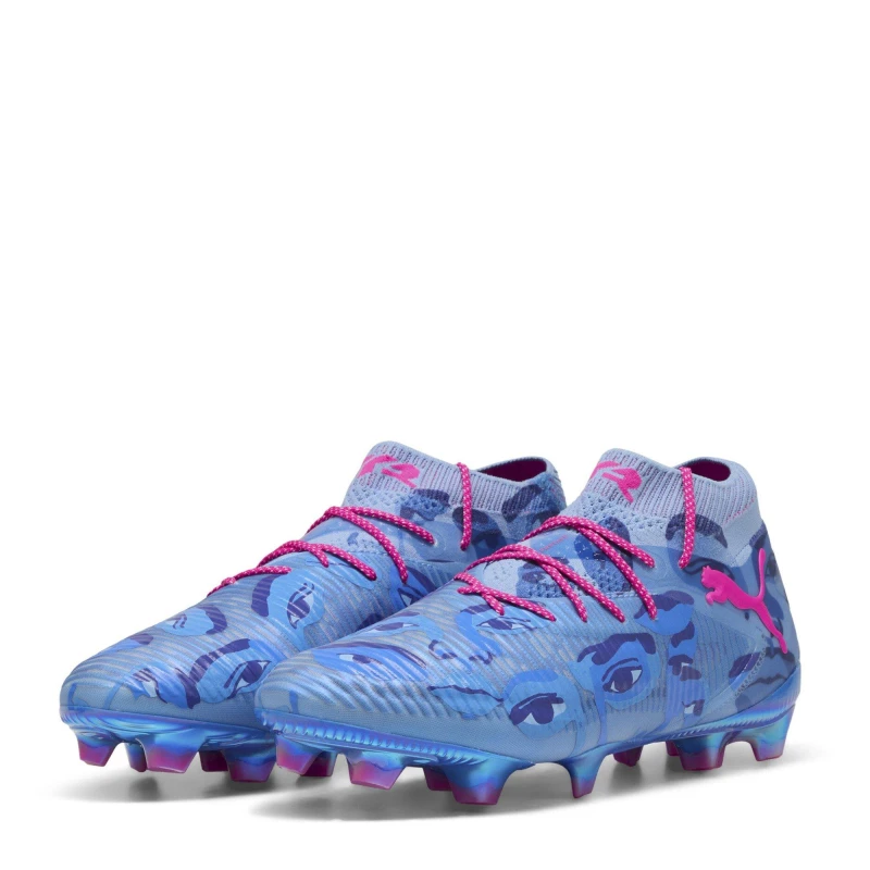 Image of Puma Future 8 Ultimate Adults Firm Ground Football Boots Blue/Pink male 8 (42)