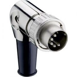 Image of DIN connector Plug right angle Number of pins 3 Silver Lumberg 0134 03