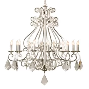 Image of Barozzi Multi Arm Chandeliers Brushed Silver