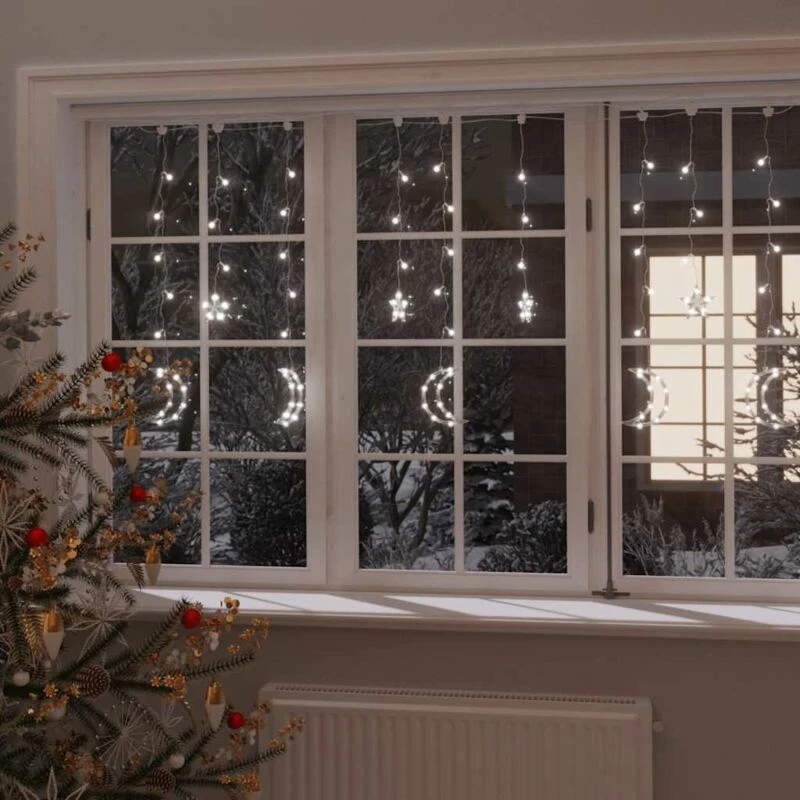 Image of VIDAXL Vidaxl - Star and Moon Fairy Lights Remote Control 345 LED Cold White 8720286434215