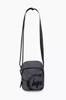 image of HYPE UNISEX CHARCOAL CREST ROADMAN BAG