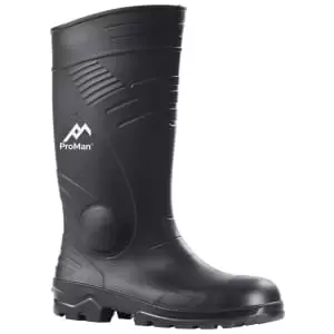 Image of Rokfall Washington Black Safety Wellington Boots - Size 9