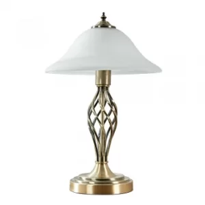 Image of Memphis Antique Brass Barley Twist Table Lamp