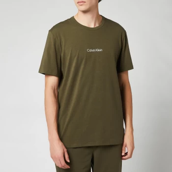 Image of Calvin Klein Mens Camo Waistband Joggers - Army Green - XL