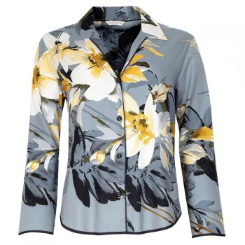 Image of Cyberjammies Printed Long Sleeve Pyjama Set - Charcoal Floral