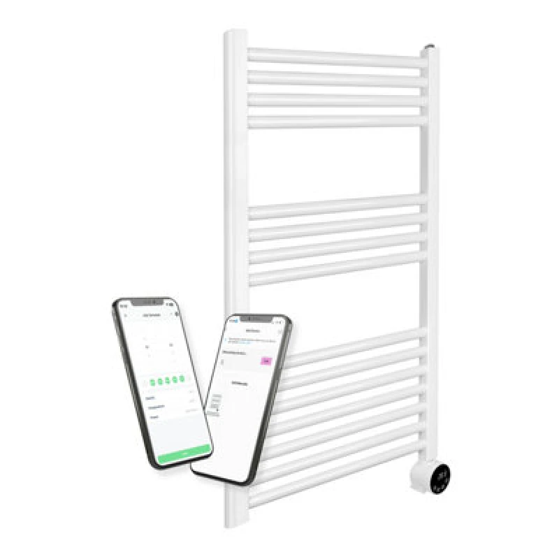 Image of Masterplug Smartenergy Heated Towel Rail Radiator, WiFi, 500W, White