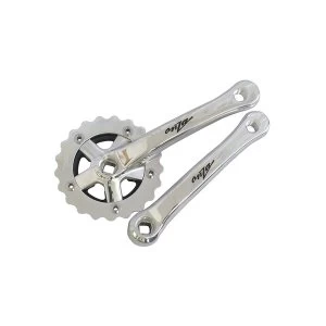 image of Onza T-Bird Alloy Chainset 24 Teeth 165mm Silver With Guard