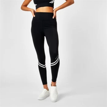 image of Jack Wills Active Stripe High Waisted Leggings - Black