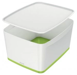 Image of Leitz MyBox Large with Lid WOW White Green