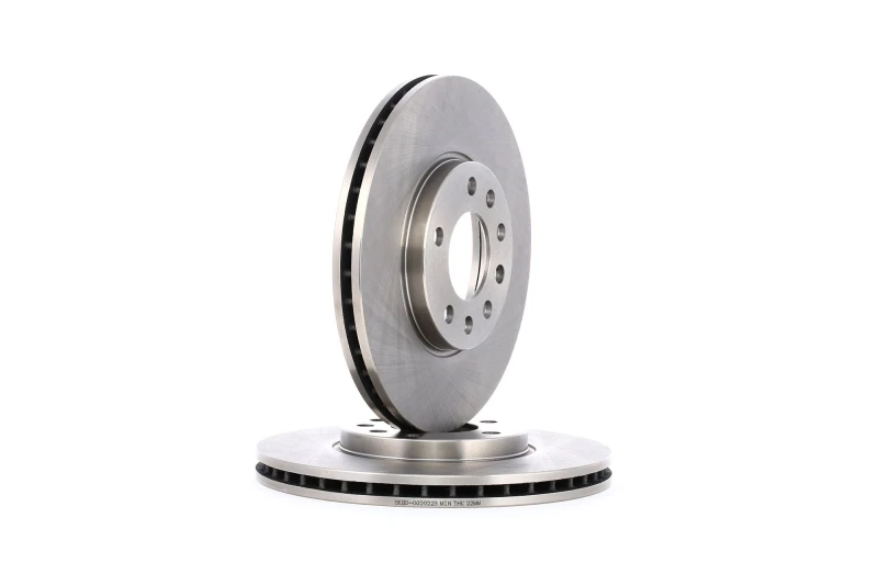 Image of RIDEX 82B0219 Brake disc Front Axle, Vented, Cast Iron, Uncoated, Untreated, without bolts/screws Cast Iron Brake Disc (82)