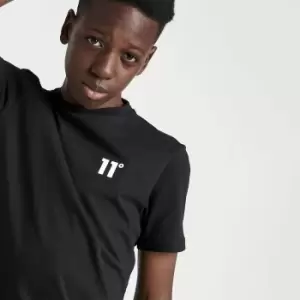 Image of Junior Core T-Shirt Small Logo - Black - 12-13 Years