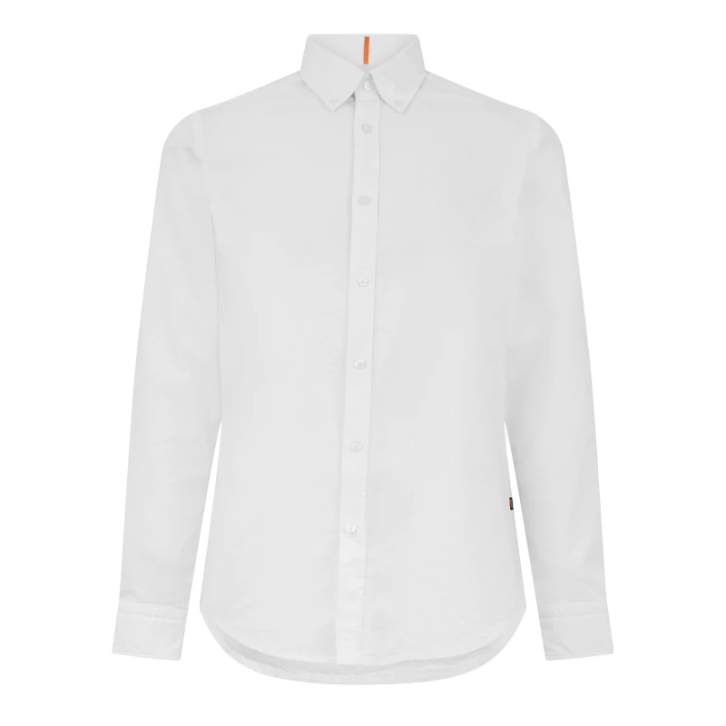 Image of Boss Rickert Long Sleeve Shirt - White White S