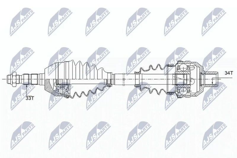 Image of NTY NPW-PL-089 Drive shaft Front Axle Right Drive Shaft (13)