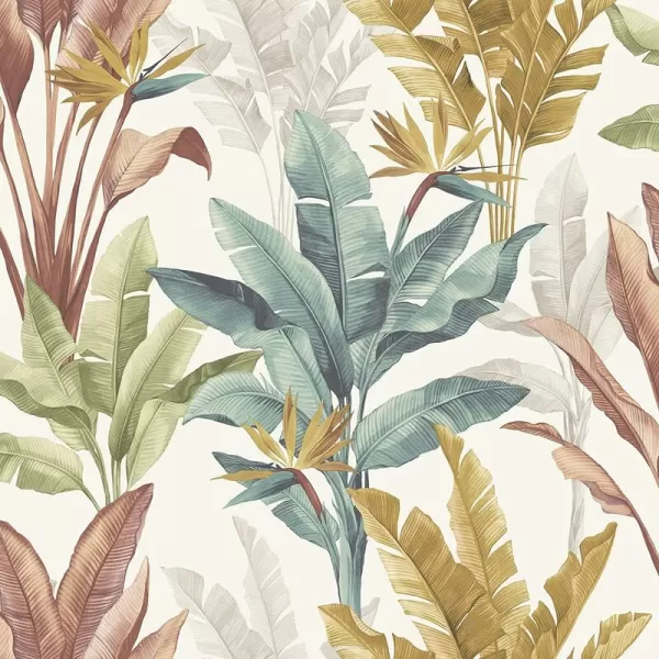 Image of Rasch - Madagascar Multicoloured Tropical Floral Paste The Paper Wallpaper