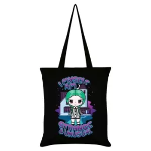 image of Mio Moon I Myself Am Strange & Unusual Tote Bag (One Size) (Black)