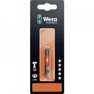 Image of Wera 851/4 IMP DC SB SiS Philips bit PH 3 Tool steel alloyed, DLC coated F 6.3