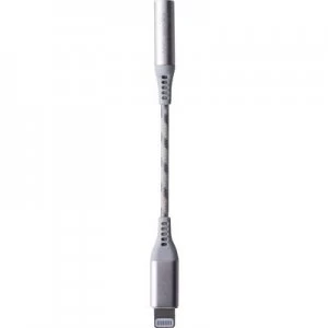 Image of Boompods iPhone/iPad/iPod Audio cable [1x Jack socket 3.5mm - 1x Apple Dock lightning plug] 1.50 m Titanium