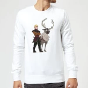 Image of Frozen 2 Sven And Kristoff Sweatshirt - White - L