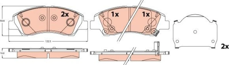 Image of Brake pad set TRW GDB2563