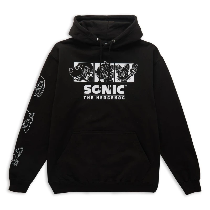 Image of Sonic The Hedgehog Trio Hoodie - Black - S