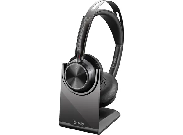 Image of Poly Voyager Focus 2 USB-A with charge stand Headset