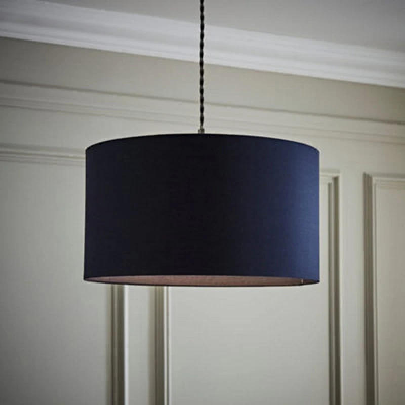 Image of MINISUN Ceiling Light Shade Lampshade Drum Pendant Easy Fit Small Medium Large Lighting - Large - Navy 26261