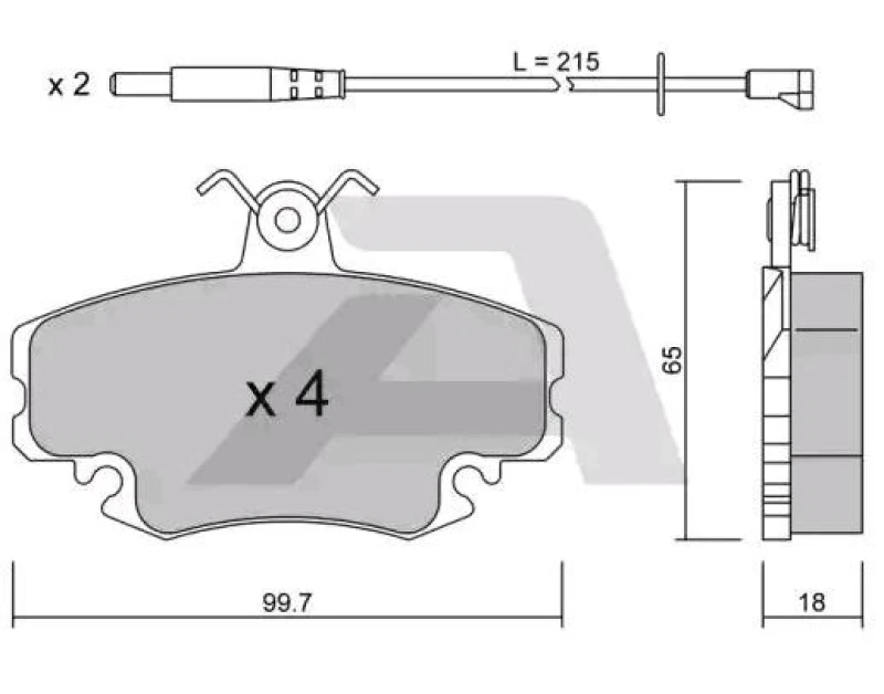 Image of AISIN Brake pad set AISIN BPRE-1004