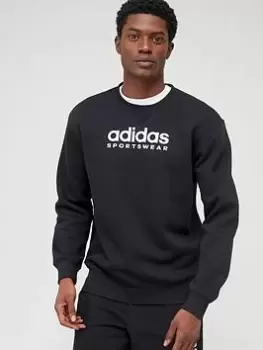 Image of adidas Sportswear All SZN Crew Sweatshirt - Black Size M Men
