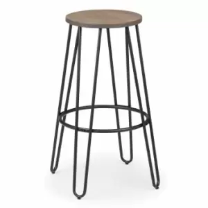 image of Julian Bowen Set Of 2 Dalston Round Bar Stools