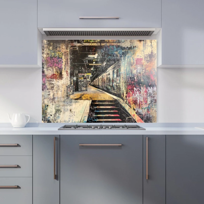Image of Designer Kitchen Splashbacks Jasper Reed: 00030 Kitchen Splashback Size: 600mm x 750mm Multicolor Unisex 600mm x 750mm