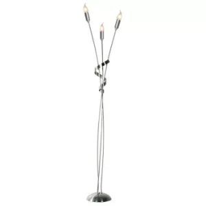 image of Linea Verdace Multi Arm Floor Lamp Satin Nickel