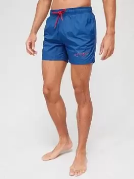 Image of HUGO Paol Swim Shorts - Blue, Navy, Size 2XL, Men