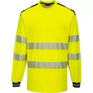 Image of Portwest HiVisTex Pro Long Sleeved T Shirt Yellow / Black 3XL