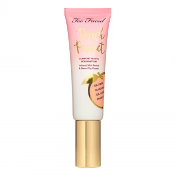 Image of Too Faced Peach Perfect Comfort Matte Foundation (Various Shades) - Latte