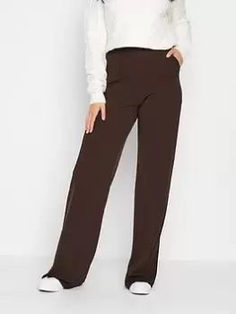 image of Long Tall Sally Chocolate Scuba Wide Leg Trouser 34" - Brown, Size 12, Length 36, Women