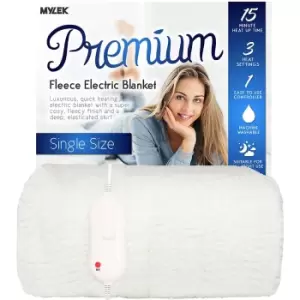 image of MYLEK Single Electric Fleece Blanket 200 x 107cm