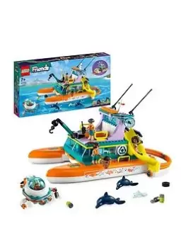 image of Lego Friends Sea Rescue Boat Toy Playset 41734