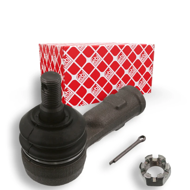 Image of FEBI BILSTEIN 43343 Track rod end Front Axle Right, with crown nut and split pin Tie Rod End (914)