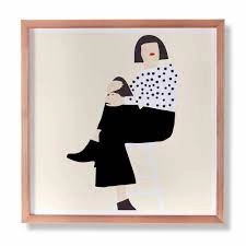 Image of Art For The Home Dottie 50 x 50 Card, MDF Frame