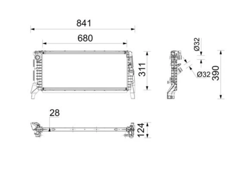 Image of Engine radiator MAHLE CR 2773 000P