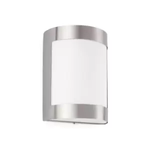 Image of Cela 1 Light Outdoor Wall Light Matt Nickel IP54, E27
