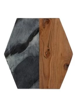 Image of Typhoon Elements Black Marble & Acacia Hexagon Board