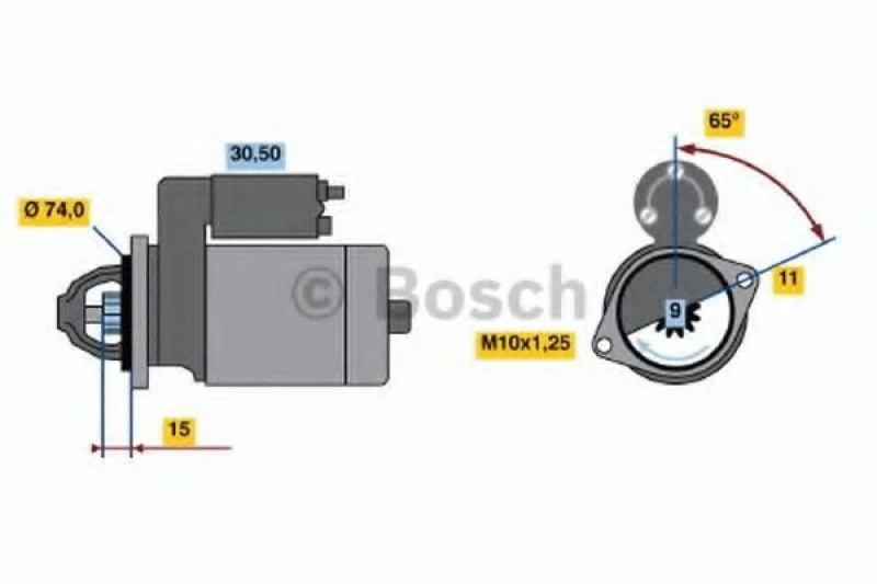 Image of Starter motor Bosch 0 986 020 571