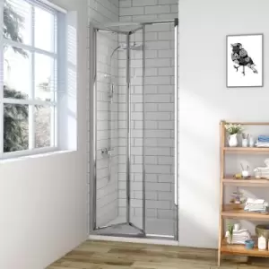 image of 800mm Bi-Fold Shower Door with Easy Clean Glass - Aquariss