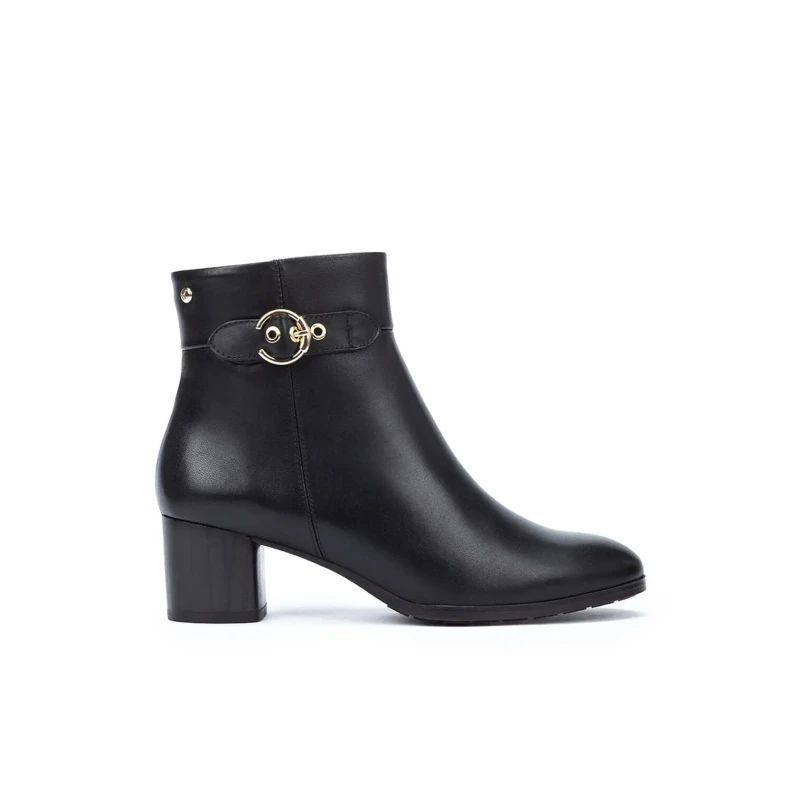 Image of Pikolinos Calafat W1Z Leather Womens Ankle Boots - Black - Size:UK 4-4.5