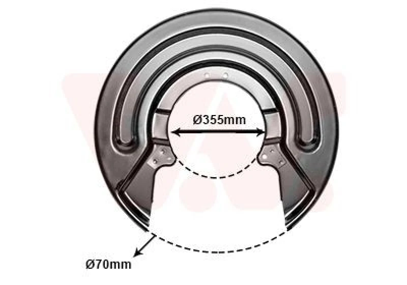 Image of VAN WEZEL Brake disc backing plate VAN WEZEL 5897373