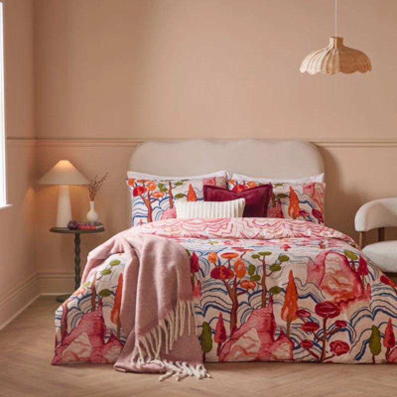 Image of Furn Furn Terra Nova Printed Reversible Duvet Cover Set Size: Double Multi Double Unisex 5025532358240