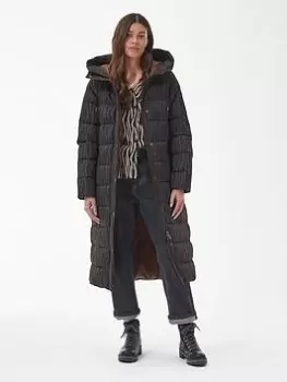 Image of Barbour Barbour Printed Holkham Quilted Zebra Coat - Black Size 10, Women