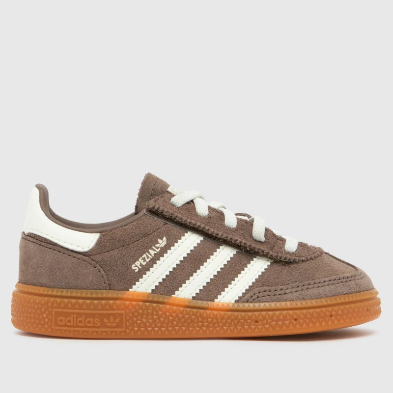 Image of adidas Originals Unisex Kids Handball Spezial Low-Top Trainers Brown unisex C8 (25.5)