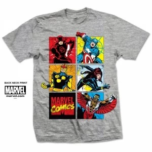 image of Marvel Comics Marvel Montage Mens Grey T Shirt XX Large